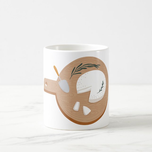 Caneca De Café Tábua de Queijos com Faca de Brie e Ervas (Criador carregado)