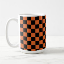 Tabuleiro de xadrez de Halloween preto e laranja