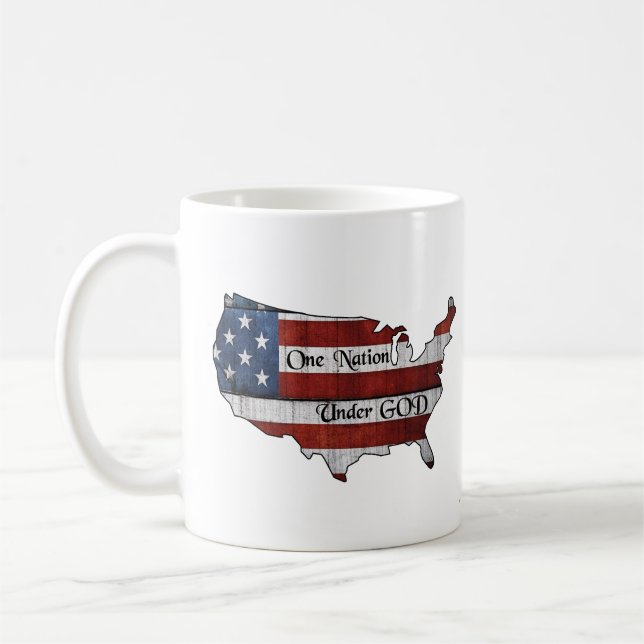 Caneca De Café Taça Café: Uma Nação Sob Deus (Esquerda)
