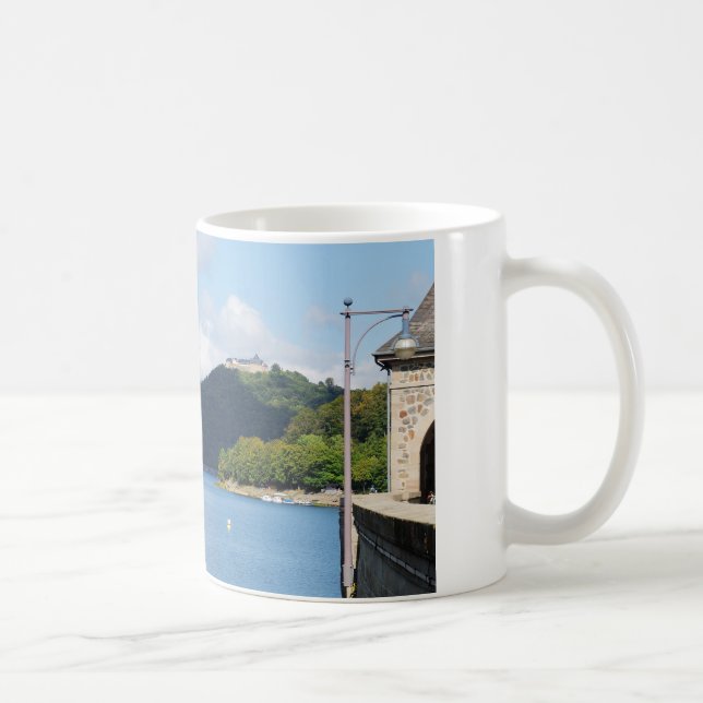 Caneca De Café Taça com fotografia da Edersee e fechadura Waldeck (Direita)