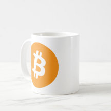 Taça de café com o logotipo clássico Bitmoney