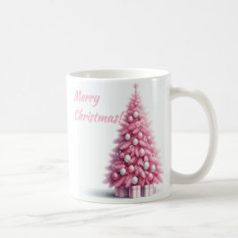 Caneca De Café Taça de Café de Árvore de Natal Rosa