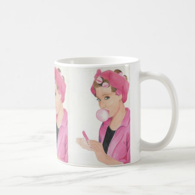 Caneca De Café Taça de Café Pinta-A-Rosa-Pinta-Mão (Direita)