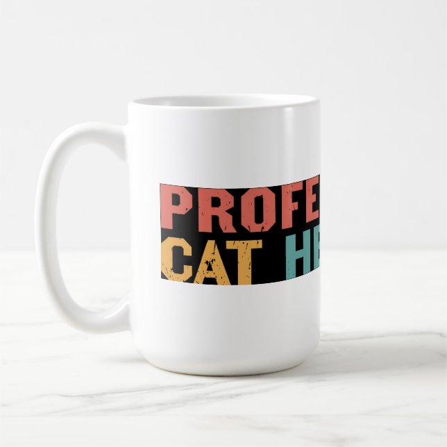 Caneca De Café Taça de Café Profissional de Gato (Esquerda)
