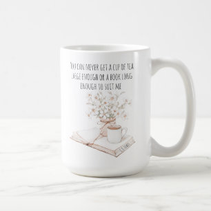 Caneca De Café Taça de Chá e uma Cotação de Livro   Book Lover