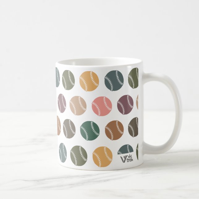 Caneca De Café Taca de Esporte de Beisebol Clássico Atleta Retro (Direita)