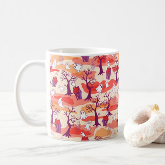 Caneca De Café Taça de Laranja de Casca de Halloween Assombrada