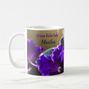 Caneca De Café Taça de Mug Personalizada de Senhora Violeta Afric