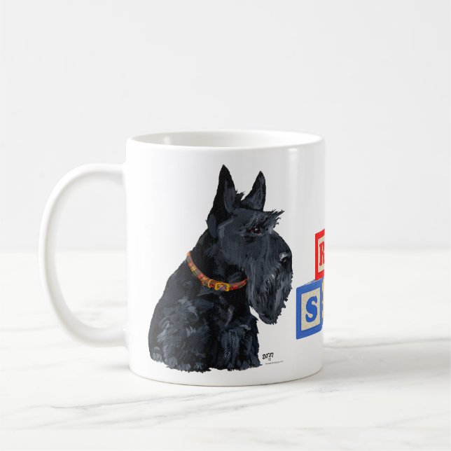 Caneca De Café Taça de Resgate do Terrier Escocês (Esquerda)