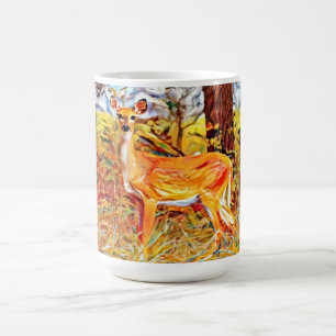 Caneca De Café Taça de veados pintada