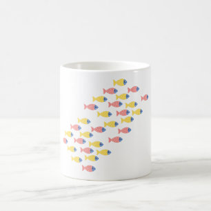Caneca De Café Taça do Café da Migração do Peixe Arco-Íris