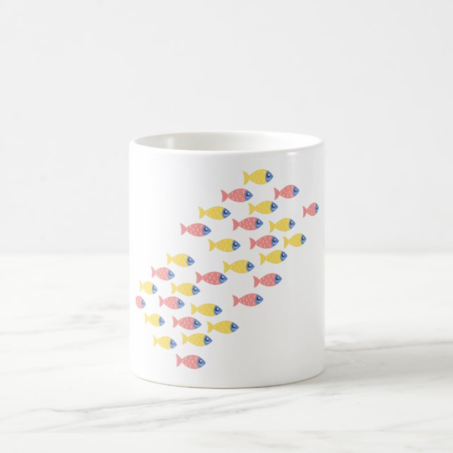Caneca De Café Taça do Café da Migração do Peixe Arco-Íris (Centro)