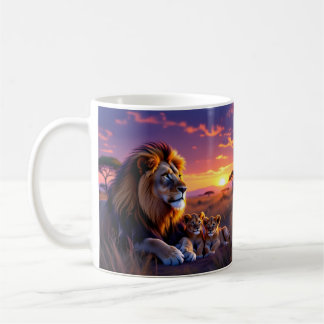 Caneca De Café Taça do Café do Orgulho Sunset do pai Lion