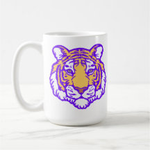 Taça do Café Louisiana Tiger - Tigre Desenho Mão