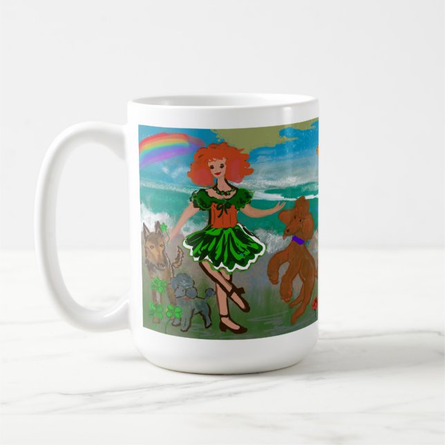 Caneca De Café Taça Irlandesa de Café com Poodle (Esquerda)