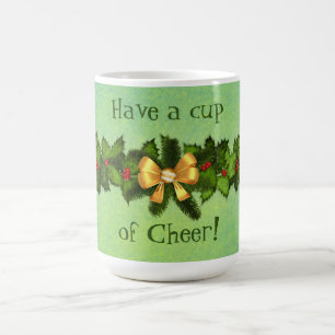 Caneca De Café Taça Retro Mug de Feriado de Natal Cheio