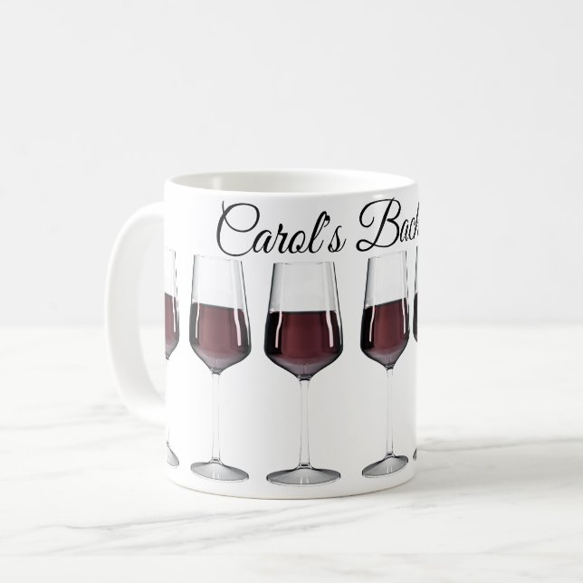 Caneca De Café Taças de vinho tinto para despedida de solteira (Frente Esquerda)