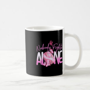 Caneca De Café Tackear A Sensibilização Do Cancer De Fita Rosa De