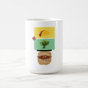 Caneca De Café Taco + Cilantro = 💩 (Design Anticorro Engraçado)