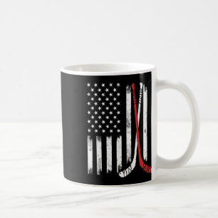 Caneca De Café Taco de hóquei vintage bandeira dos EUA jogador de