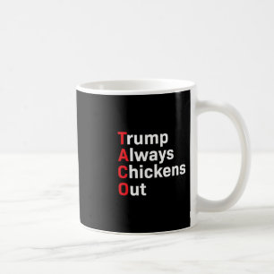 Caneca De Café Taco engraçado Trump sempre foge à luta