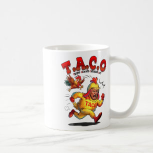 Caneca De Café Taco Engraçado Trump Sempre Foge Camisas Homens Qu