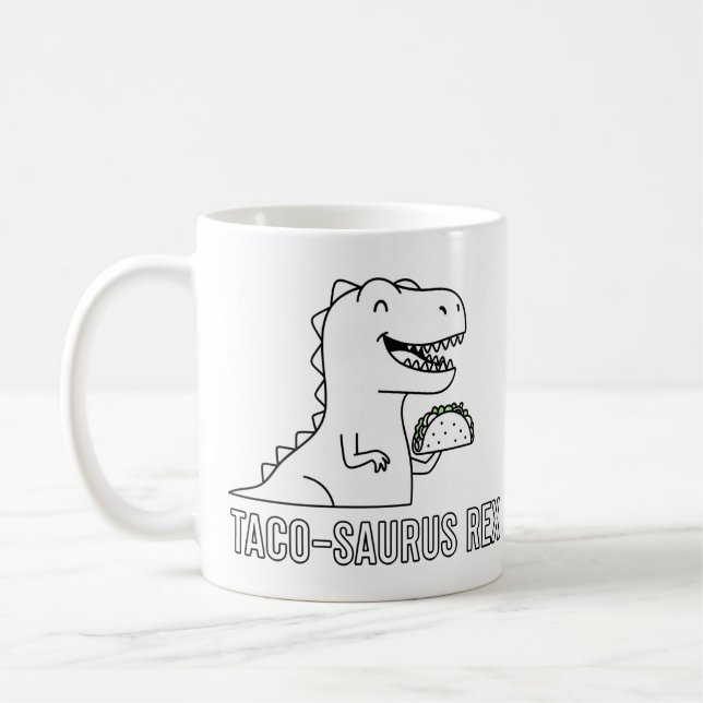Caneca De Café Taco-Saurus Rex (Esquerda)