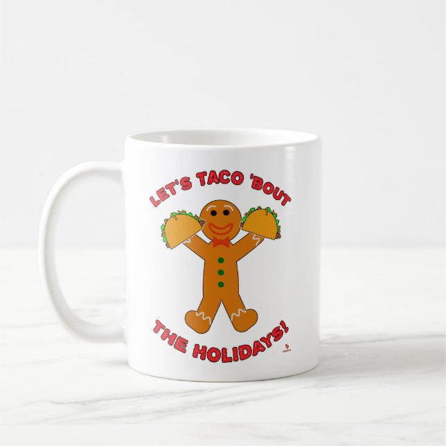 Caneca De Café Taco Sobre As Férias Pão De Natal Humor (Esquerda)