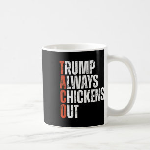Caneca De Café Taco Trump Sempre Desiste Dizendo Tarifa Engraçada