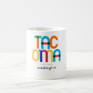 Caneca De Café Tacoma Washington Meio século, Pop Art,