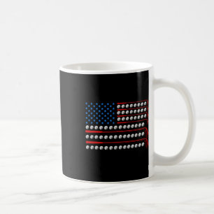 Caneca De Café Tacos de golfe patrióticos bandeira dos EUA tacos
