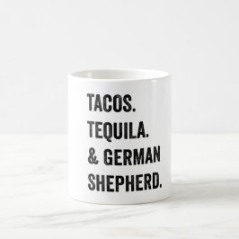 Caneca De Café Tacos Tequila E German shepherd