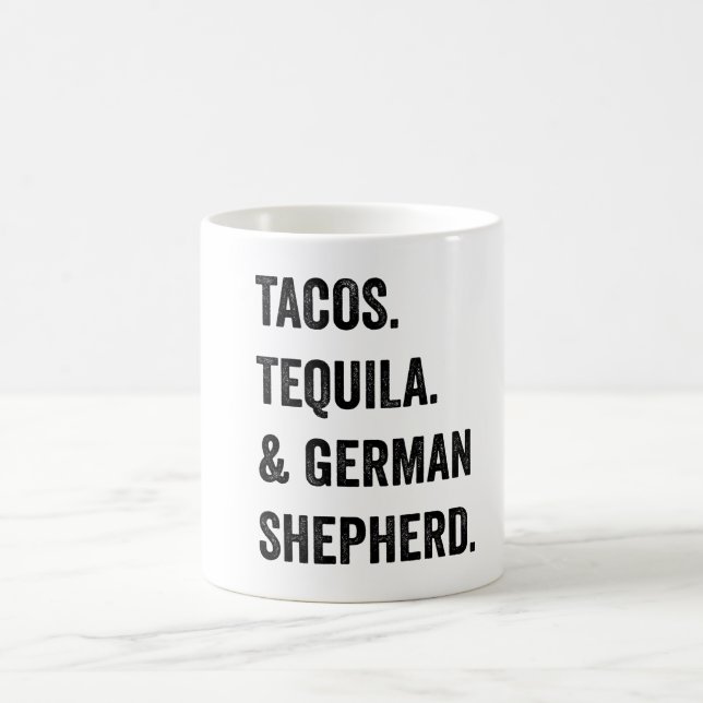 Caneca De Café Tacos Tequila E German shepherd (Centro)