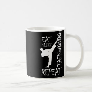 Caneca De Café Taekwondo Come Sleep Taekwondo Repete Arte Marcial