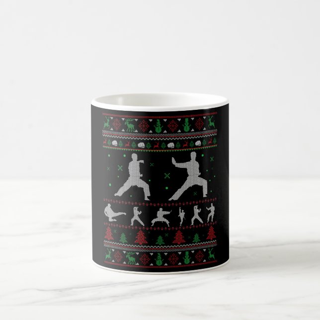 Caneca De Café Taekwondo Feliz Natal Presente Feio (Centro)