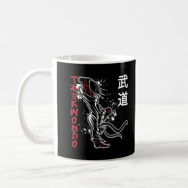 Caneca De Café Taekwondo Kick Artes Marciais (Esquerda)