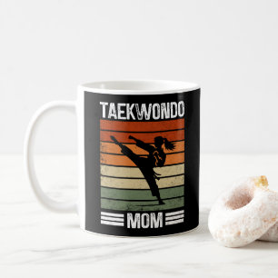Caneca De Café Taekwondo Mãe Artes Marciais Retroativas Mãe Prese