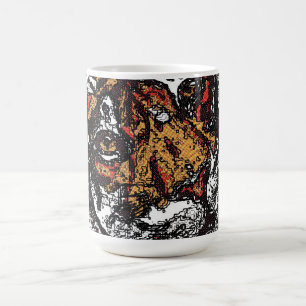 Caneca De Café Tai Chi Qigong Tiger - Iconic Insight Painting