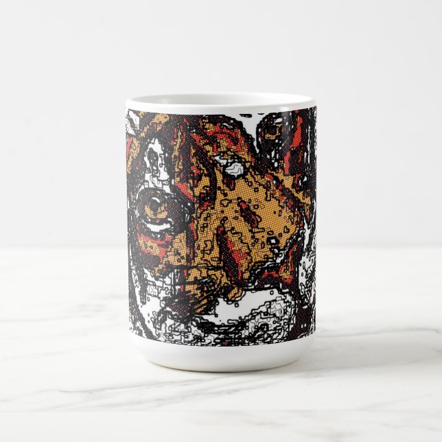 Caneca De Café Tai Chi Qigong Tiger Iconic Insight Painting (Centro)