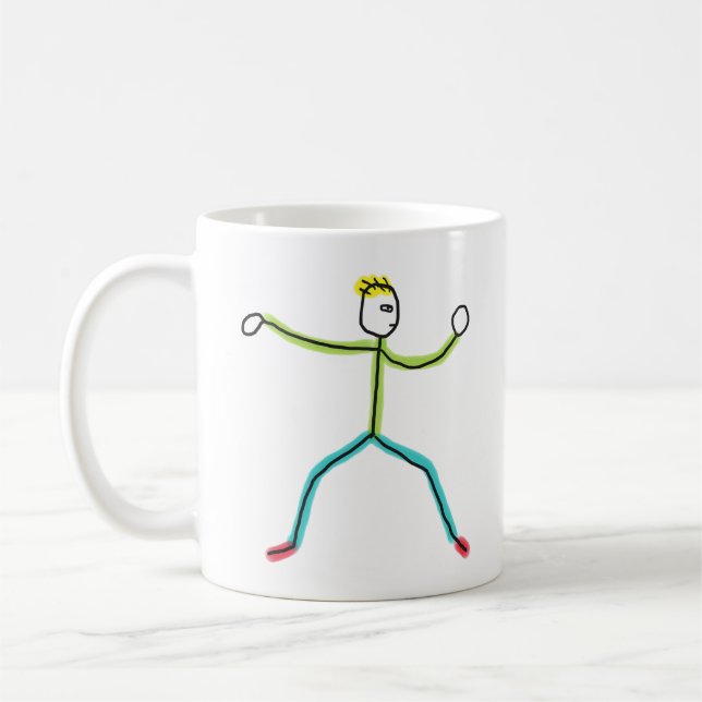 Caneca De Café Tai Chi Stickman (Esquerda)