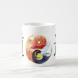Caneca De Café Taijitu ilustra a polaridade