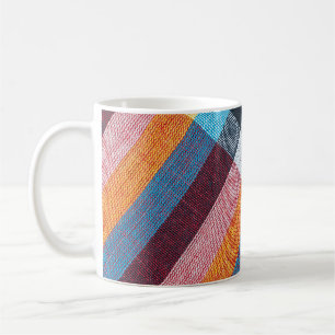 Caneca De Café Tailandês Lixeira: Textura De Tecido De Fechamento