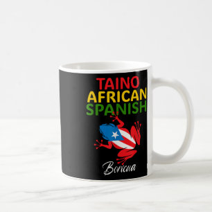 Caneca De Café Taino Africano Espanhol Coqui Bandeira de Porto Ri