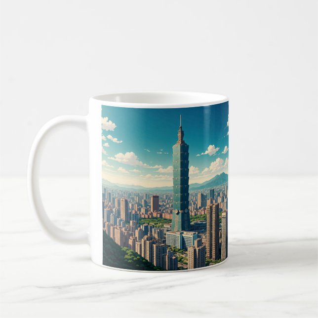 Caneca De Café Taipei 101 Taiwan (Esquerda)