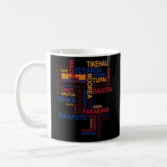 Caneca De Café Taiti E Suas Ilhas Da Polinésia Francesa (Esquerda)