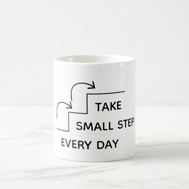 Caneca De Café Take Small Steps Every Day – Minimalist Motivation (Centro)