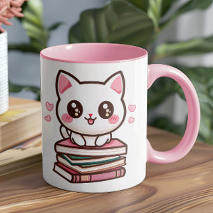 Caneca De Café Tales E Caudas Fazem Meu Dia - Gatos E Livros