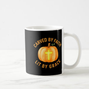 Caneca De Café TalhadoporFéIluminadopelaGraçaAbóboraCruzCristã