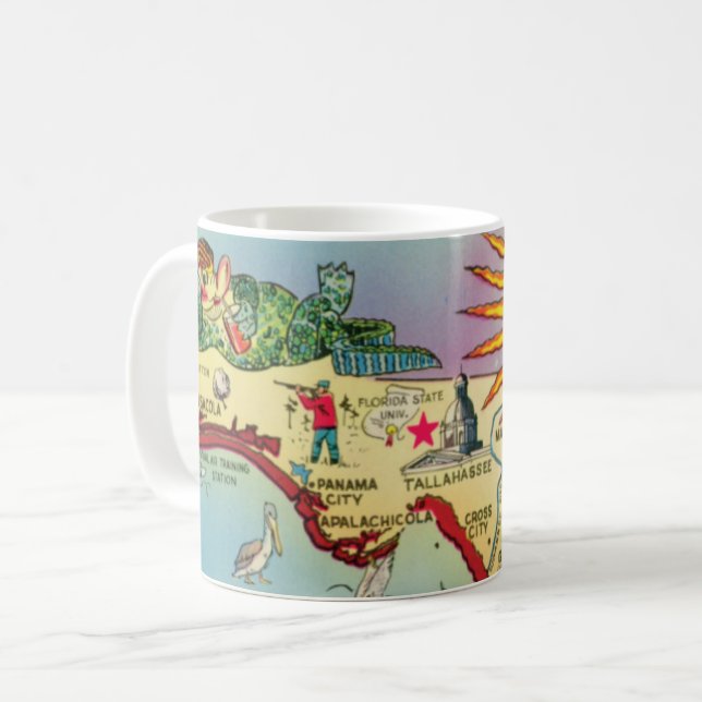 Caneca De Café Tallahassee Panhandle Florida Mug (Frente Esquerda)