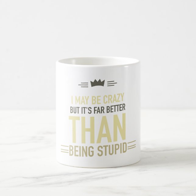 Caneca De Café Talvez eu seja louco por letras  (Centro)